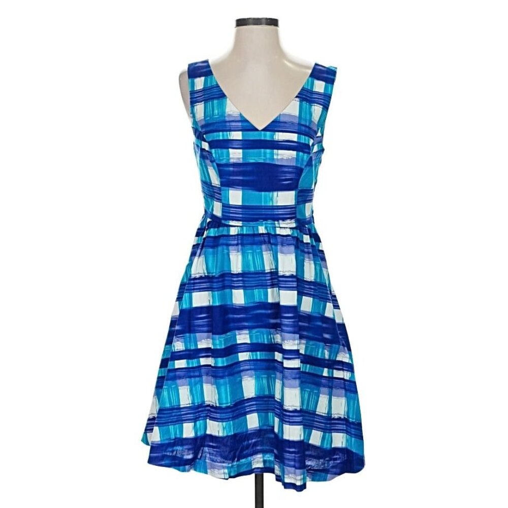 Current Expression Plaid Print A Line Dress EUC RARE